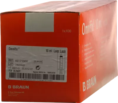 OMNIFIX Solo Spr.10 ml Luer Lock latexfrei 100X10 ml Spritzen