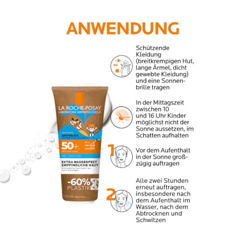 LA ROCHE-POSAY ANTHELIOS Dermo-Kids Wet Skin Gel LSF 50+ 200 ml Gel