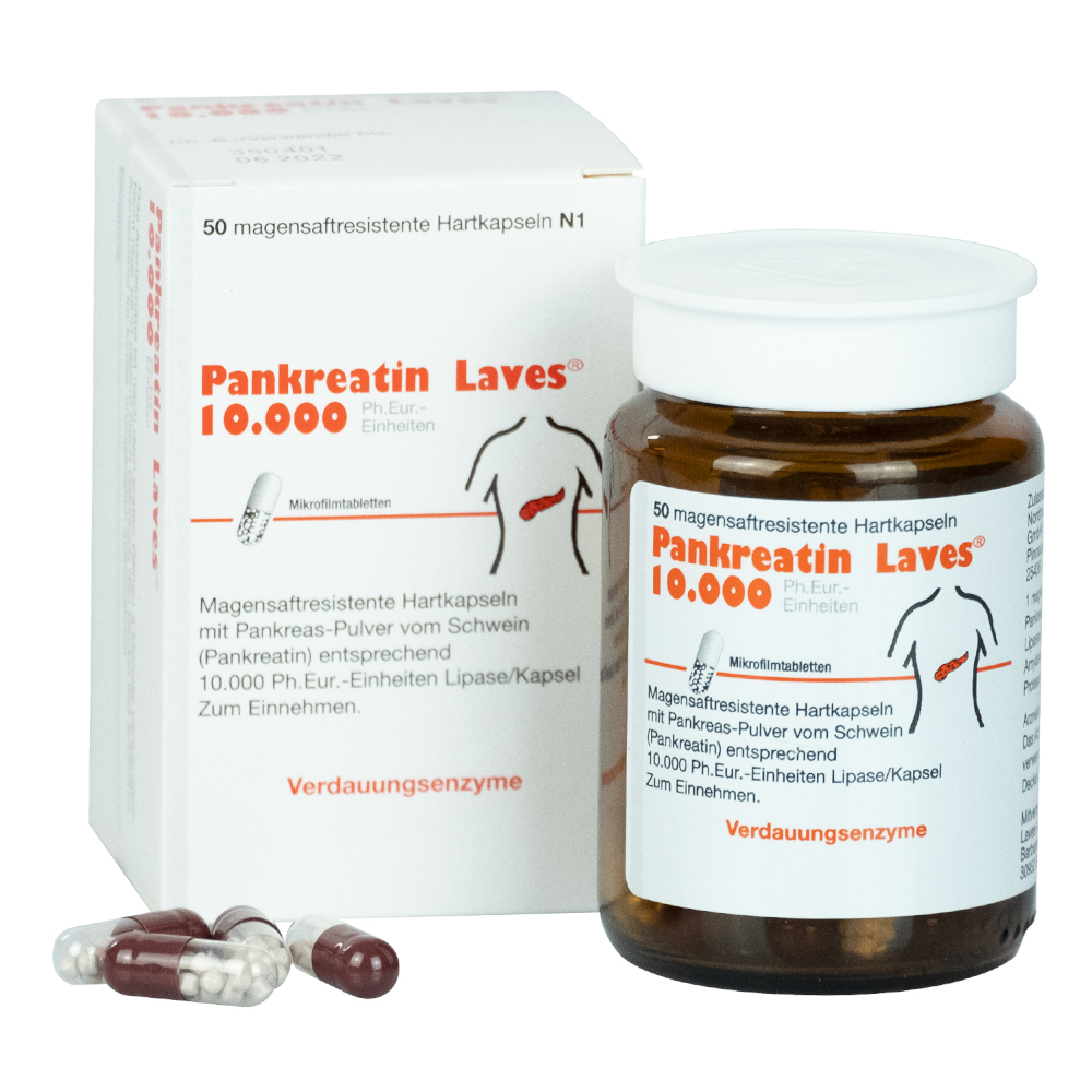 Pankreatin Laves 10.000 50 St Magensaftresistente Hartkapseln