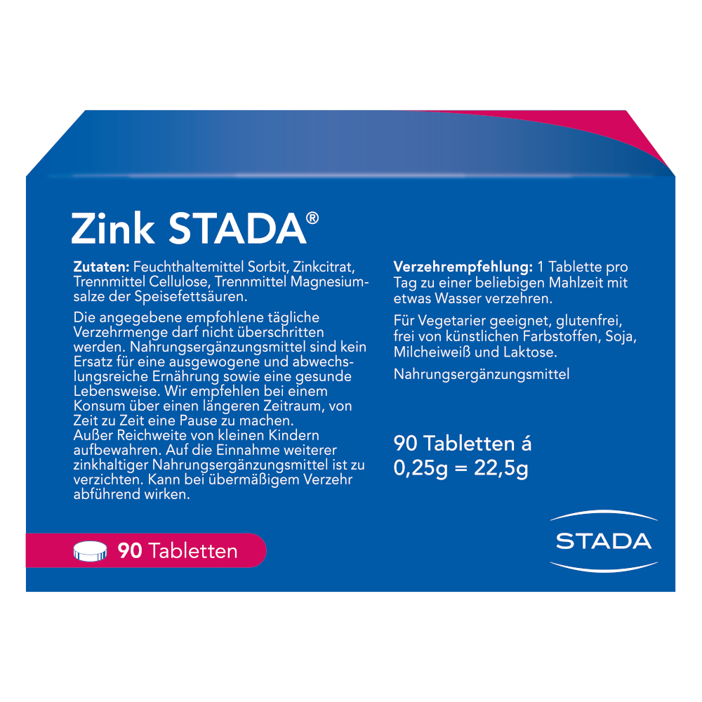 Zink STADA 25 mg 90 St Tabletten