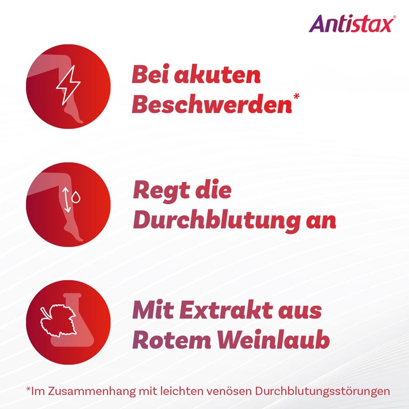 Antistax Venencreme, bei müden, schweren Beinen, Venenschwäche & Krampfadern 100 g Creme