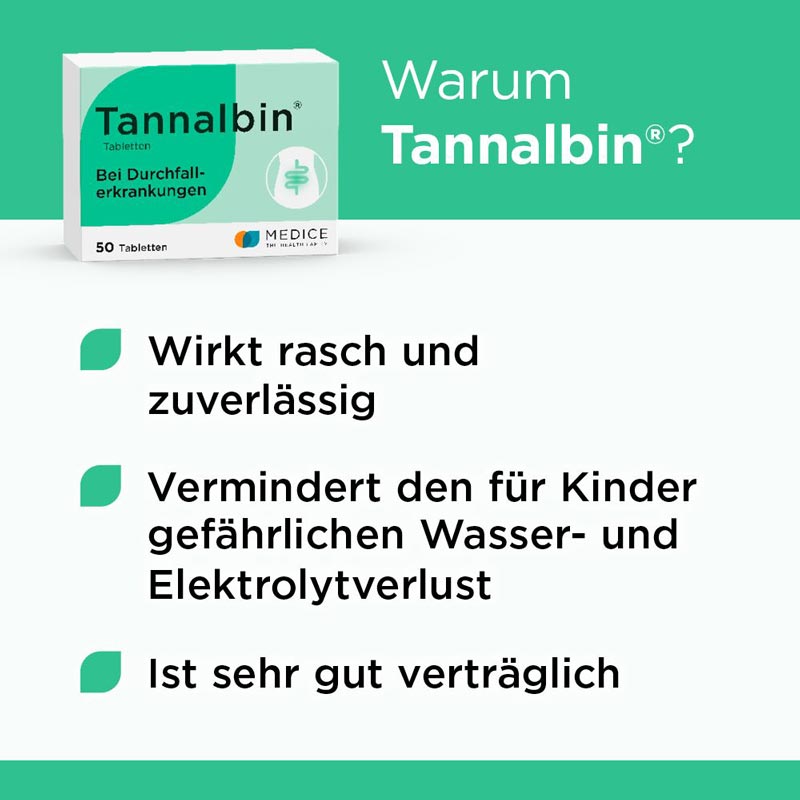 Tannalbin bei Durchfallerkrankungen 50 St Tabletten