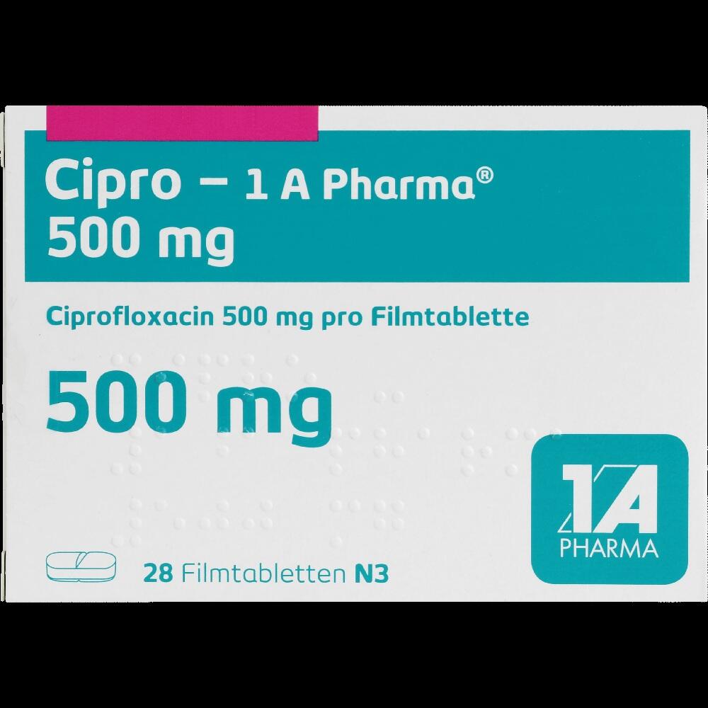 Cipro-1 A Pharma 500mg 28 St Filmtabletten