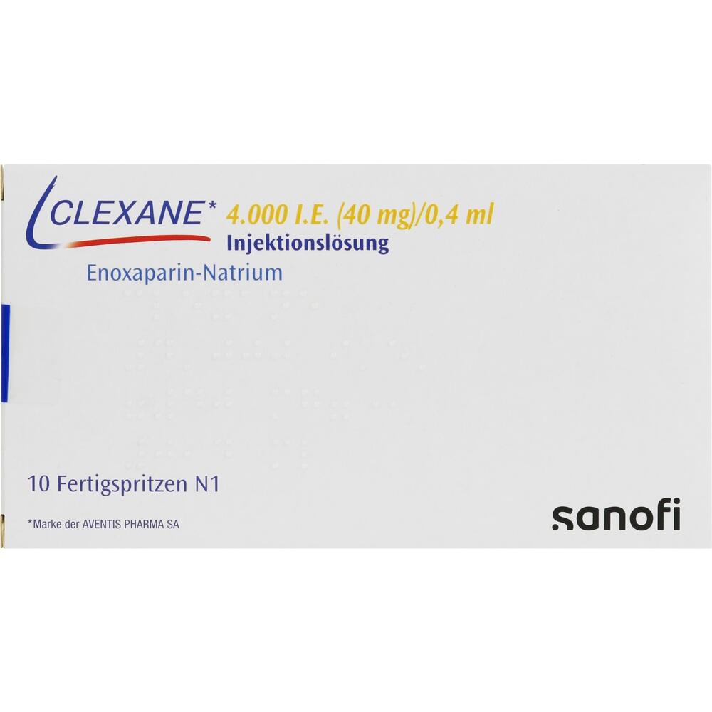 Clexane 40mg 0,4ml 10 St Injektionslösung in einer Fertigspritze