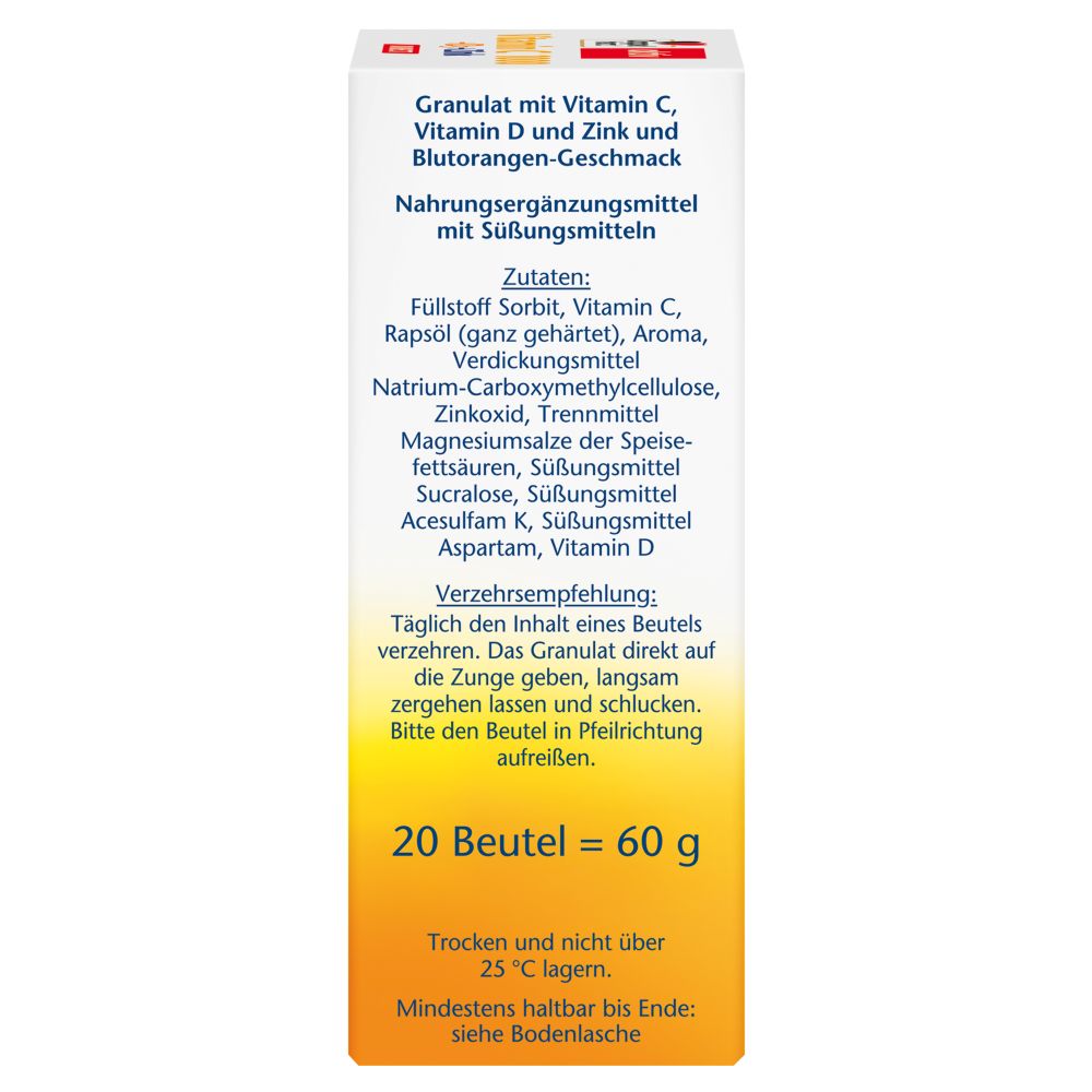 Doppelherz aktiv Vitamin C + D3 + Zink DIRECT 20 St Pellets