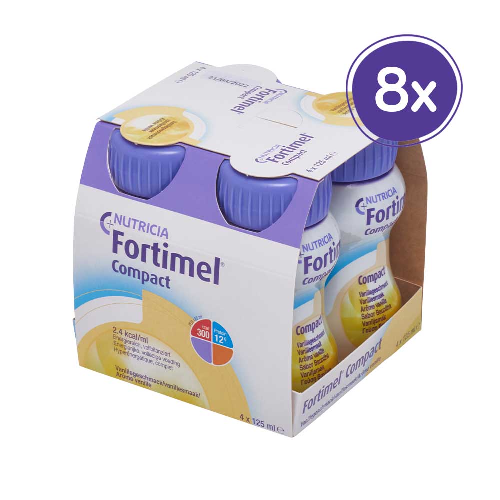 Fortimel Compact 2.4 Trinknahrung Vanille 8X4X125 ml Flüssigkeit