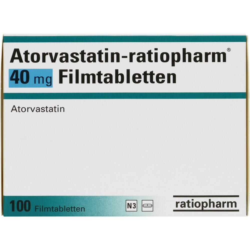 Atorvastatin-ratiopharm 40mg 100 St Filmtabletten