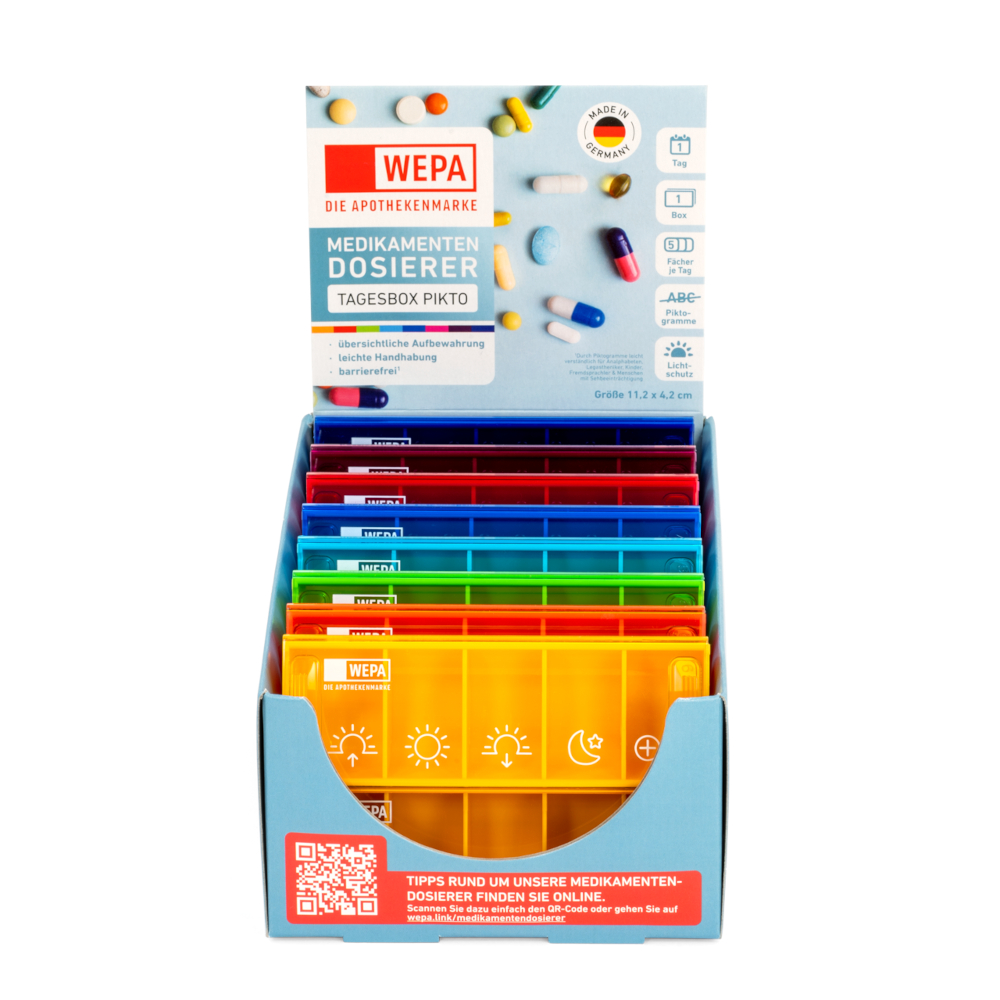 WEPA Tagesbox farbig sortiert Piktogramme 1 St