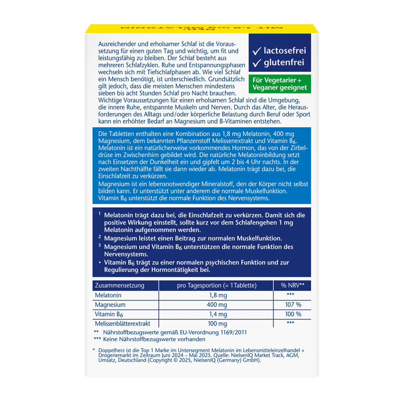 Doppelherz aktiv Melatonin + Magnesium 400 30 St Tabletten