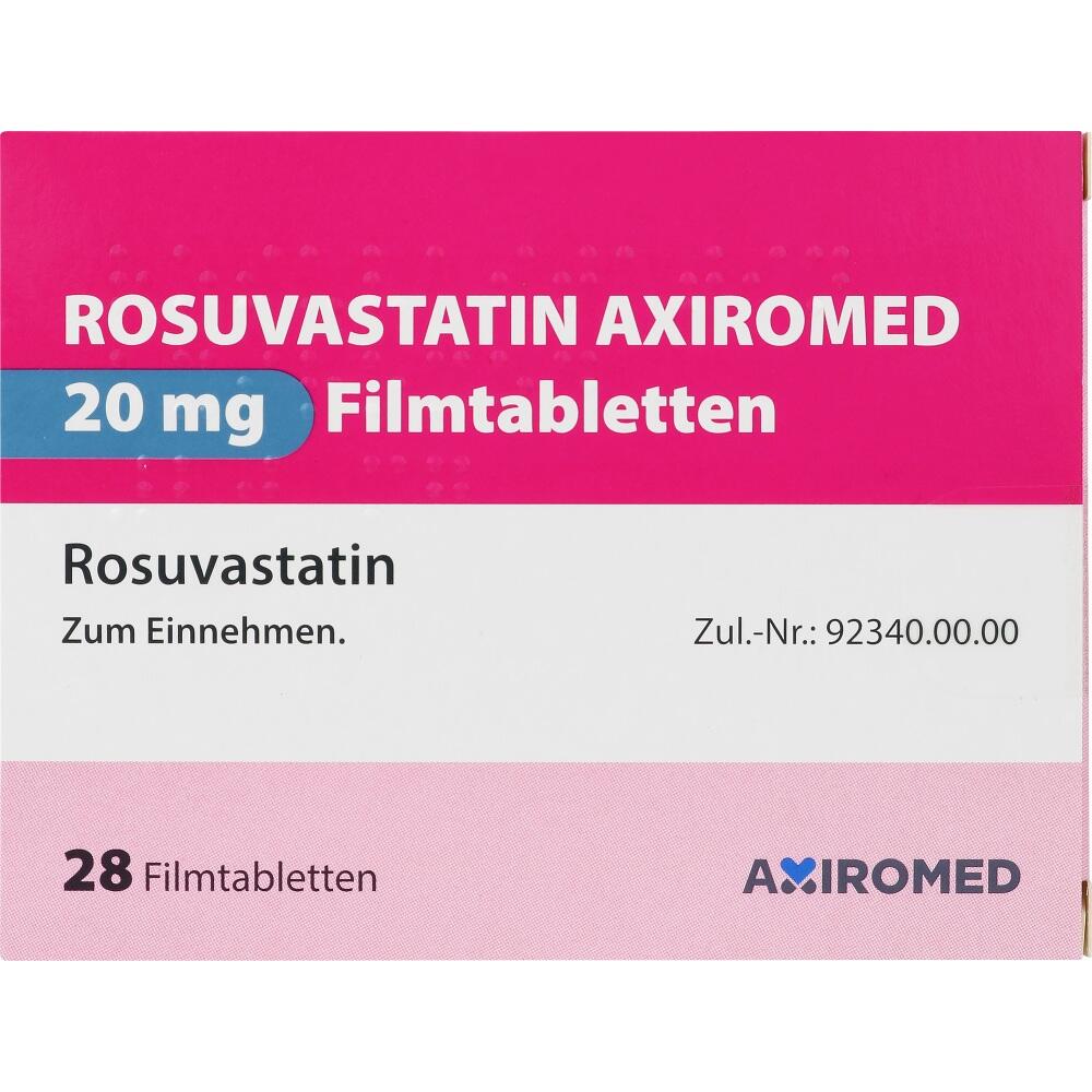 ROSUVASTATIN AXIROMED 20 mg Filmtabletten 28 St Filmtabletten
