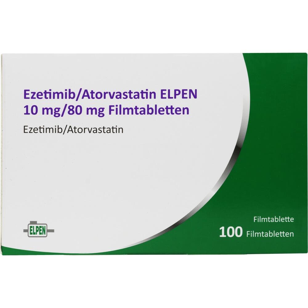 Ezetimib/Atorvastatin ELPEN 10 mg/ 80 mg 100 St Filmtabletten