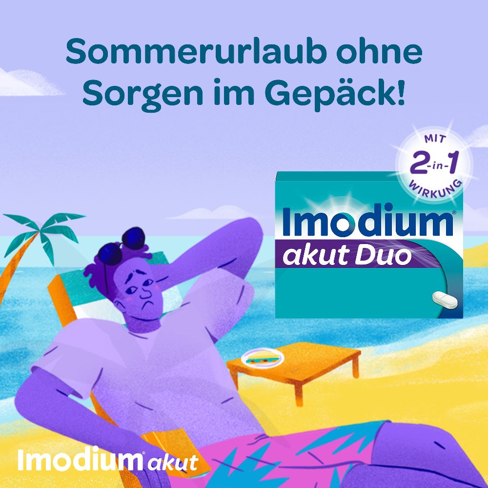Imodium akut Duo - bei akutem Durchfall mit Blähungen