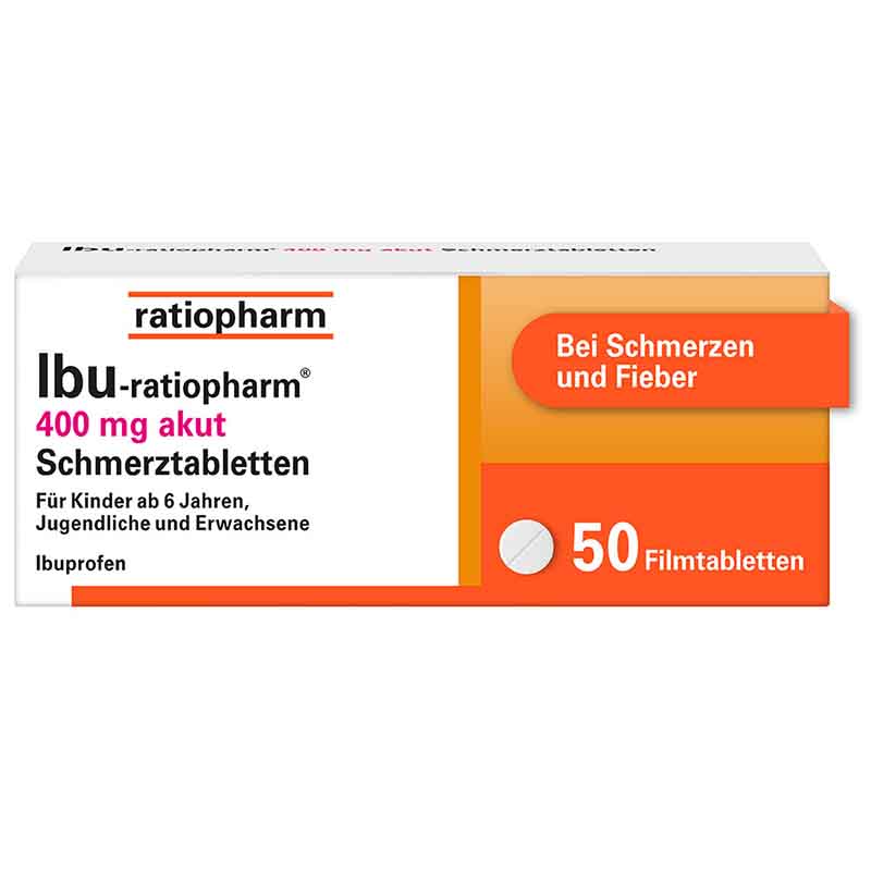 Ibu-ratiopharm 400 mg akut  50 St Filmtabletten