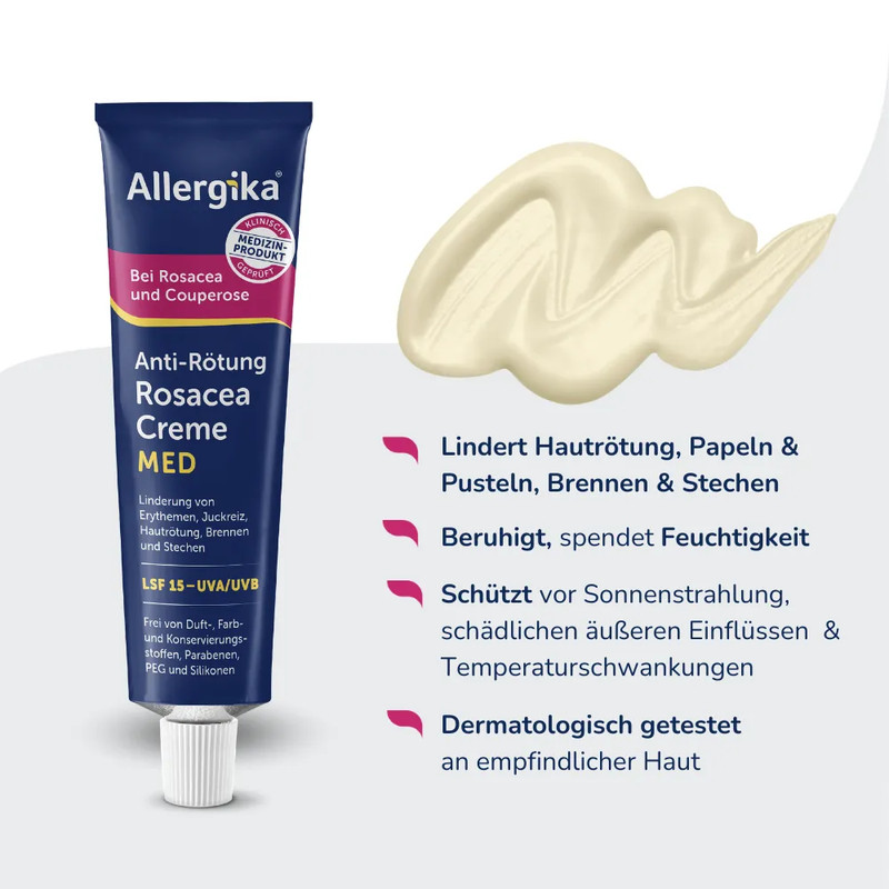 Allergika Anti-Rötung Rosacea Creme MED 30 ml Creme