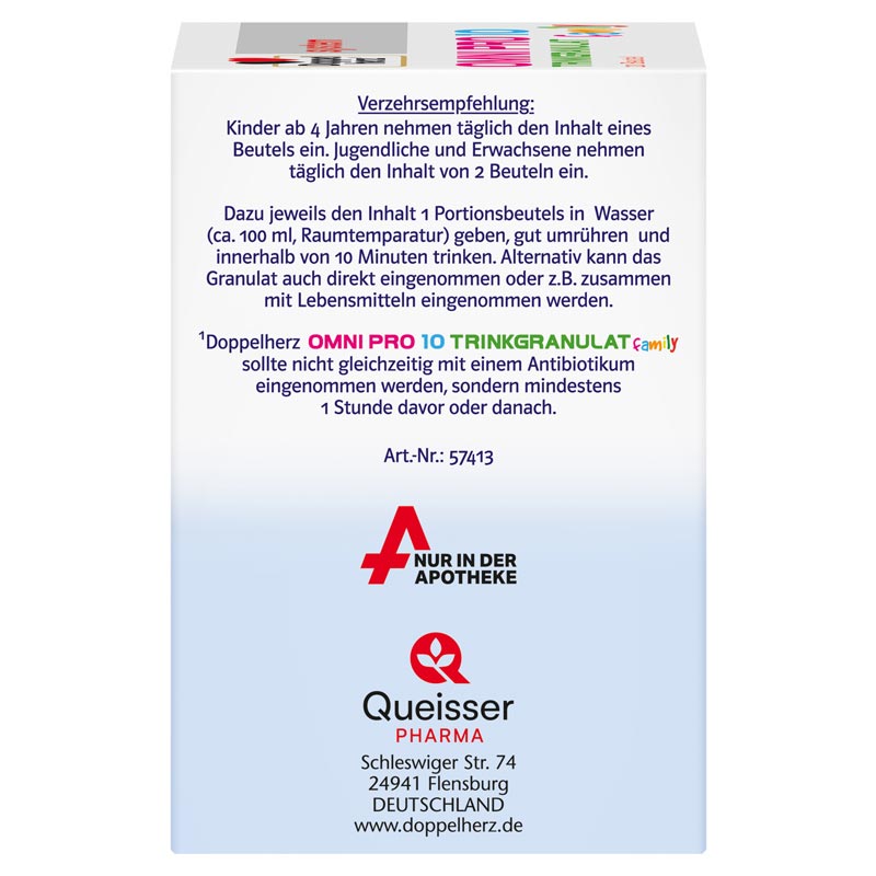 Doppelherz system OMNI PRO 10 TRAINKGRANILAT family 20 St Granulat