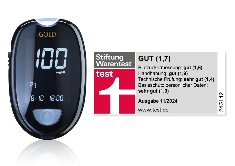 GLUCO CHECK GOLD Blutzuckermessgerät Set mg/dl 1 St