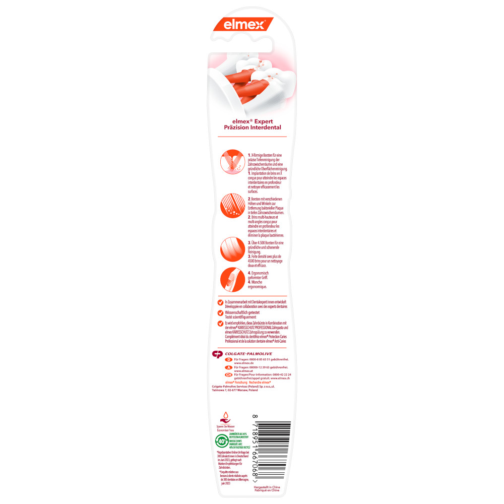 elmex EXPERT PRÄZISION INTERDENTAL SENSITIVE 1 St Zahnbürste