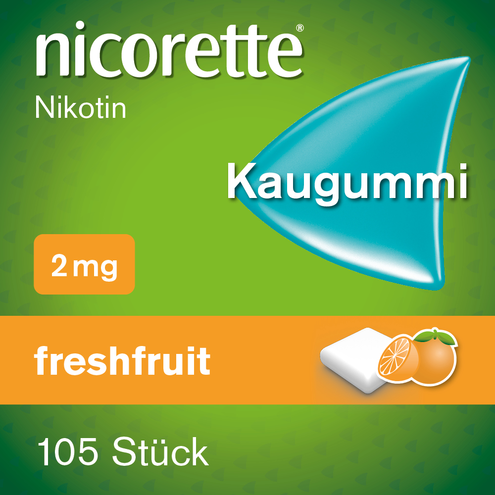 nicorette Kaugummi 2mg freshfruit 105 Stk. 4er Set 4X105 St Kaugummi