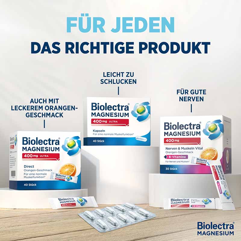 Biolectra MAGNESIUM 400mg ULTRA Direct Zitrone  20 St Pellets