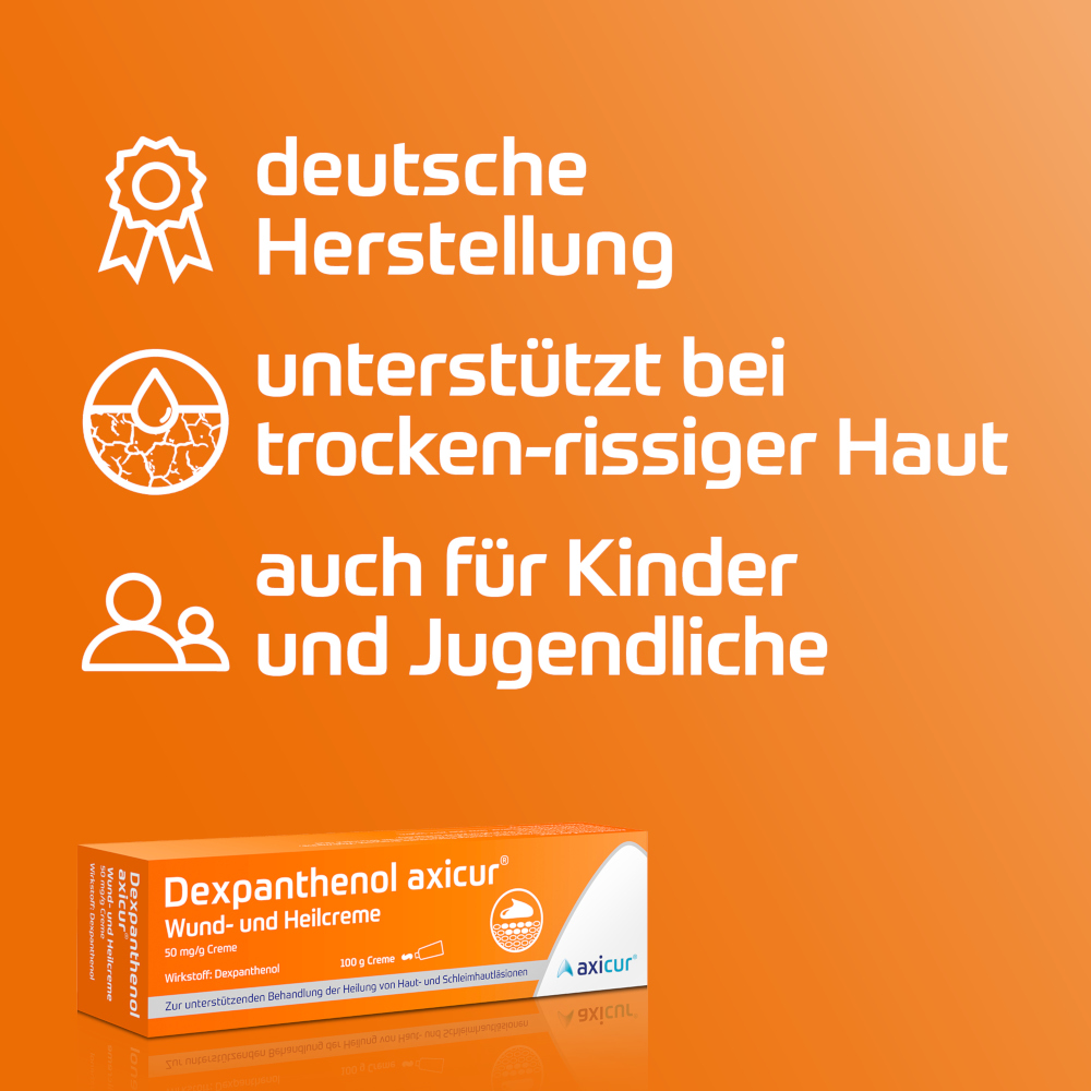 Dexpanthenol axicur Wund- und Heilcreme 50 mg/g  20 g Creme