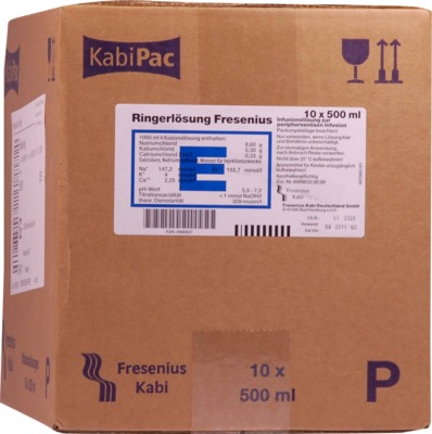 RINGER LÖSUNG Fresenius Plastik 10X500 ml Infusionslösung