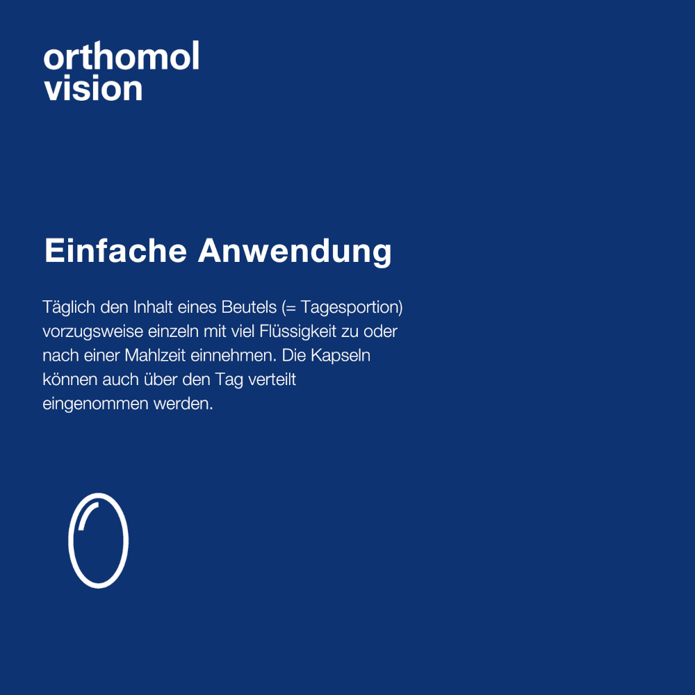 orthomol vision - Mikronährstoffe - Nahrungsergänzung mit Lutein, Zeaxanthin, Omega-3-Fettsäure - Kapseln