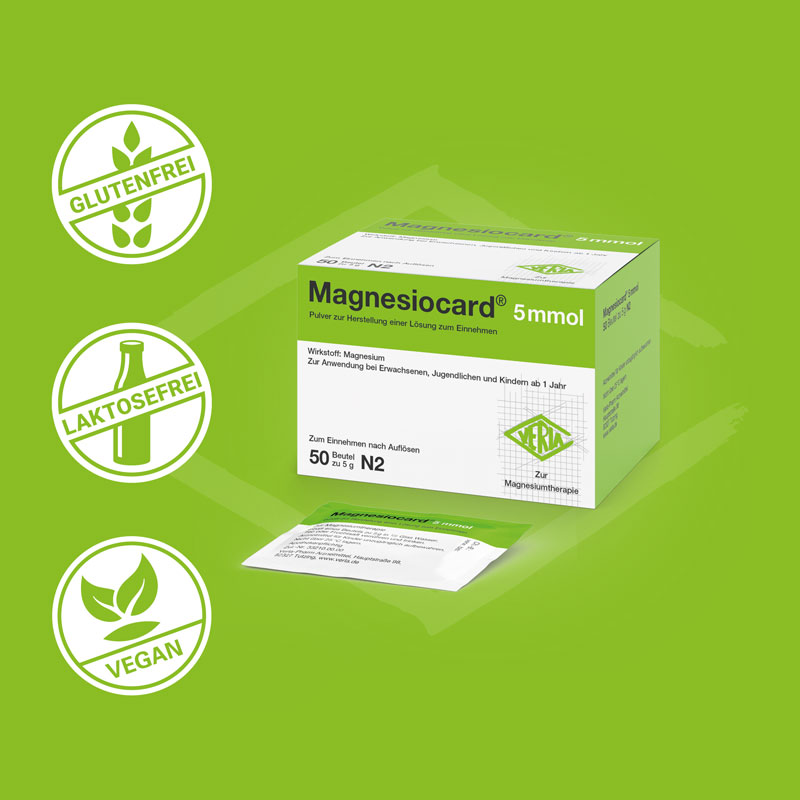 Magnesiocard 5 mmol Pulver 100 St Pulver zur Herstellung einer Lösung zum Einnehmen