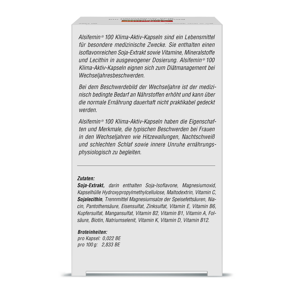 Alsifemin 100 Klima-Aktiv-Kapseln mit Soja-Isoflavonen 90 St Kapseln
