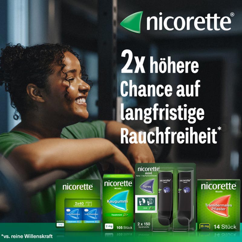 nicorette 2 mg Nikotinlutschtabletten freshmint für Raucher zum Aufhören