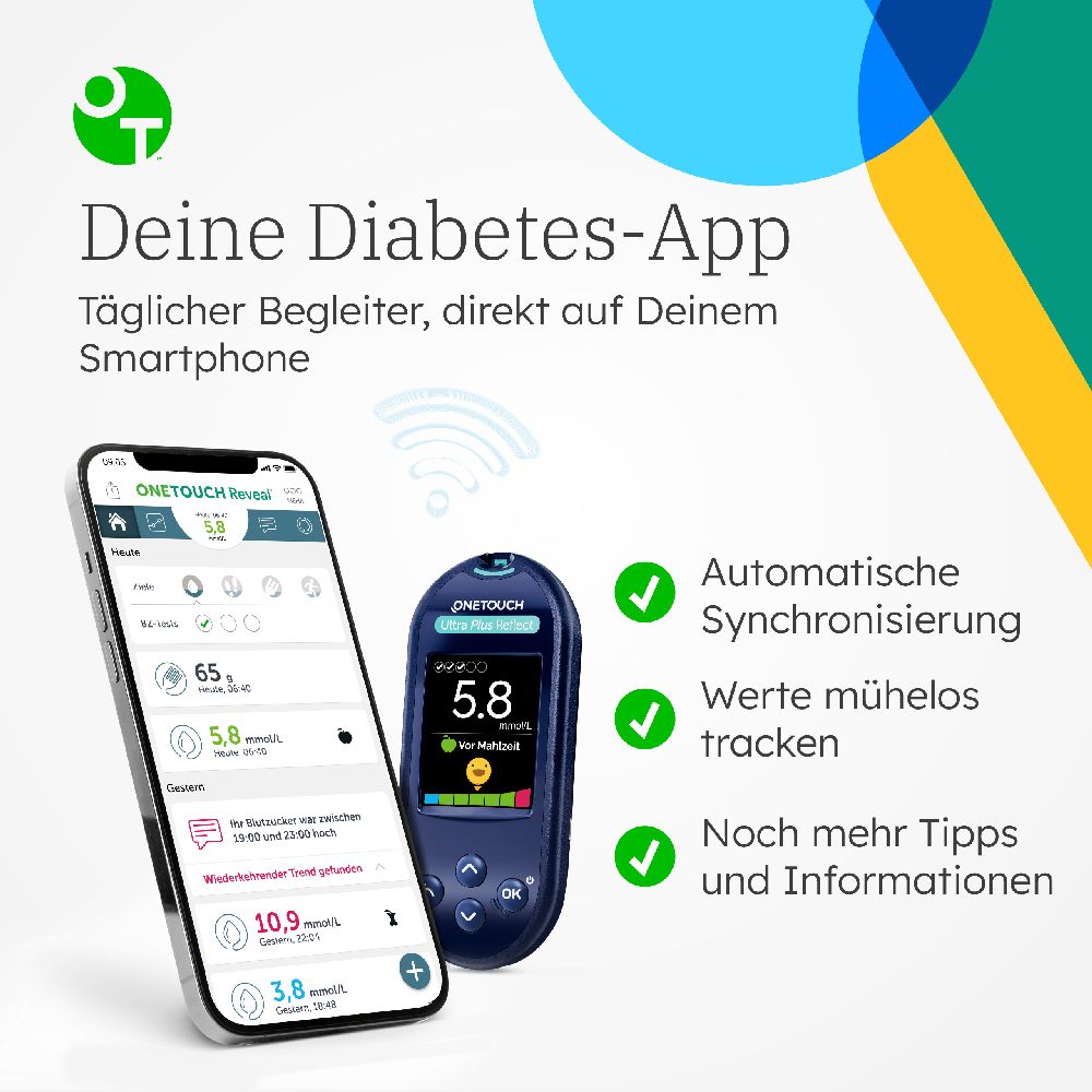 ONETOUCH Ultra Plus Reflect Blutzuckermessgerät mmol/L 1 St