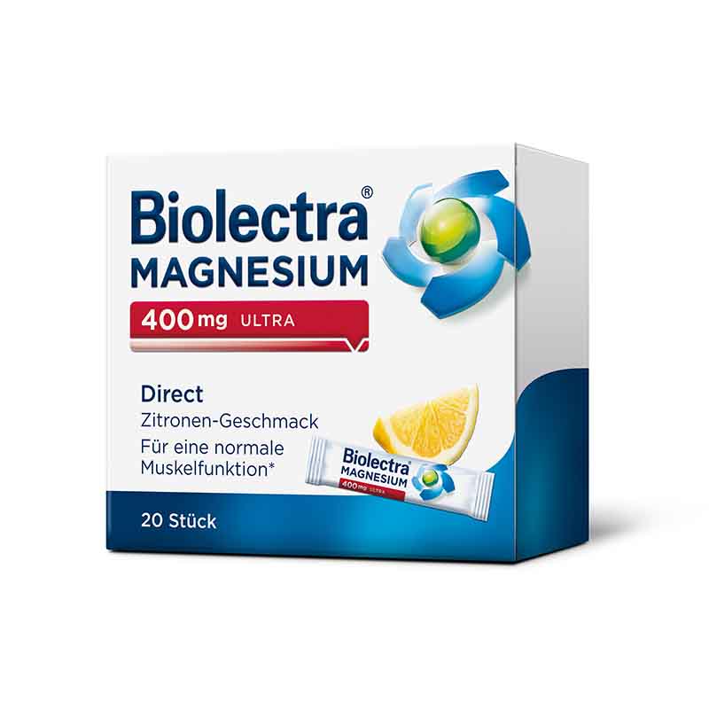 Biolectra MAGNESIUM 400mg ULTRA Direct Zitrone  20 St Pellets