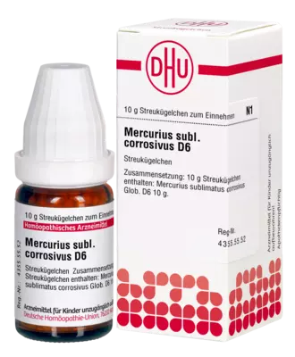 MERCURIUS SUBLIMATUS corrosivus D 6 Globuli 10 g Globuli