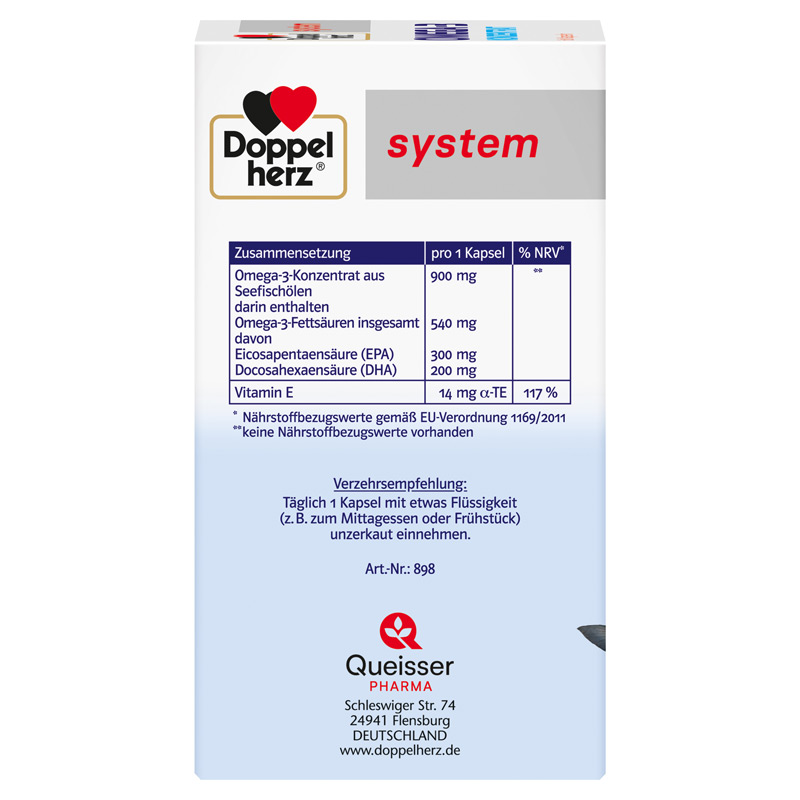 Doppelherz system OMEGA-3 KONZENTRAT  60 St Kapseln
