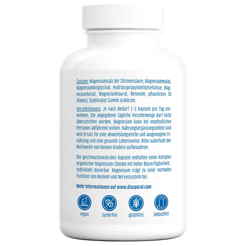 MAGNESIUM Diasporal Magnesium Komplex pure 90 St Kapseln