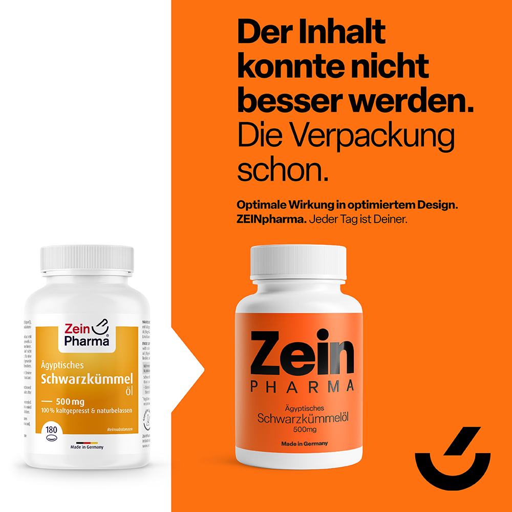 Zein PHARMA Ägyptisches Schwarzkümmelöl 500 mg 180 St Kapseln