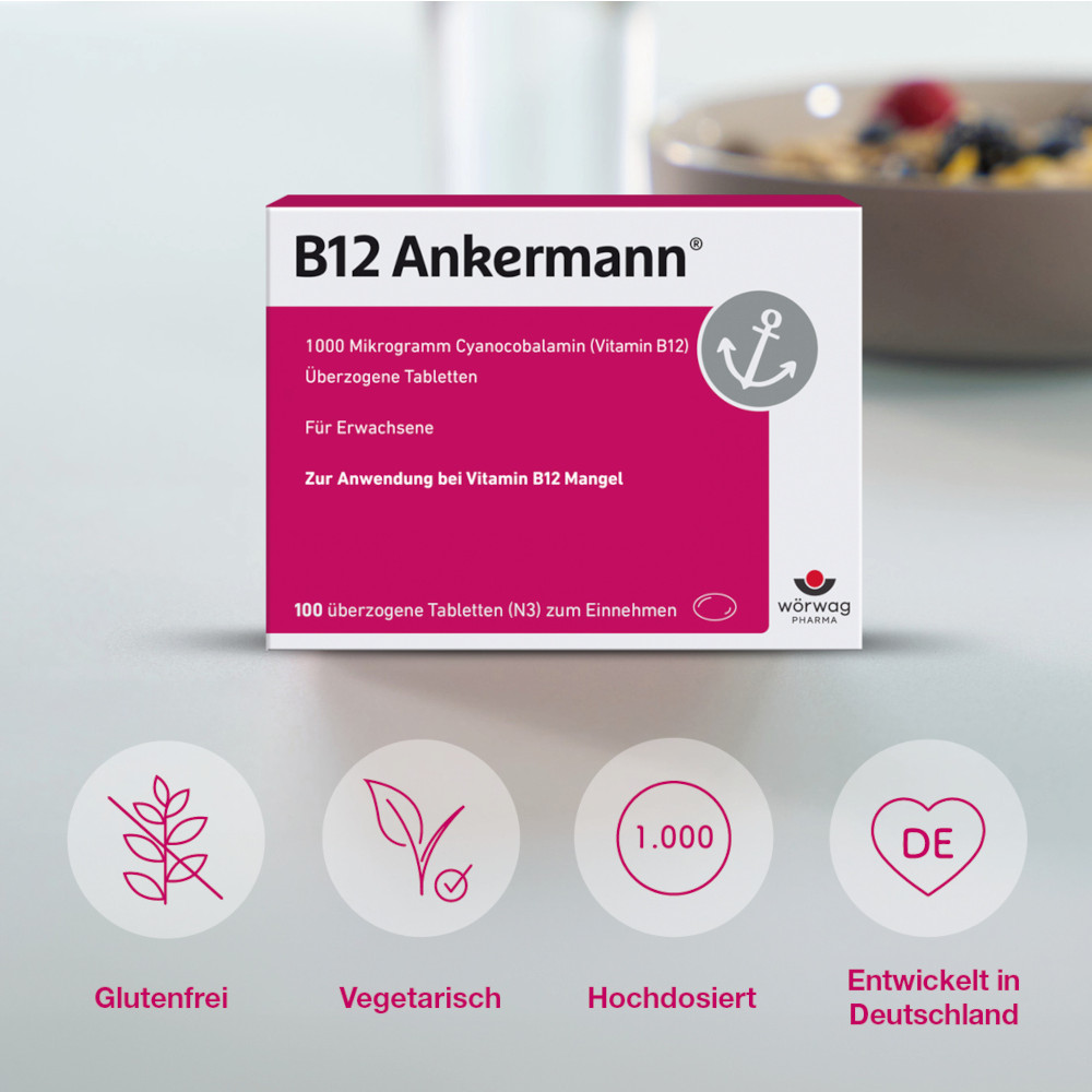 B12 Ankermann 100 St &Uuml;berzogene Tabletten
