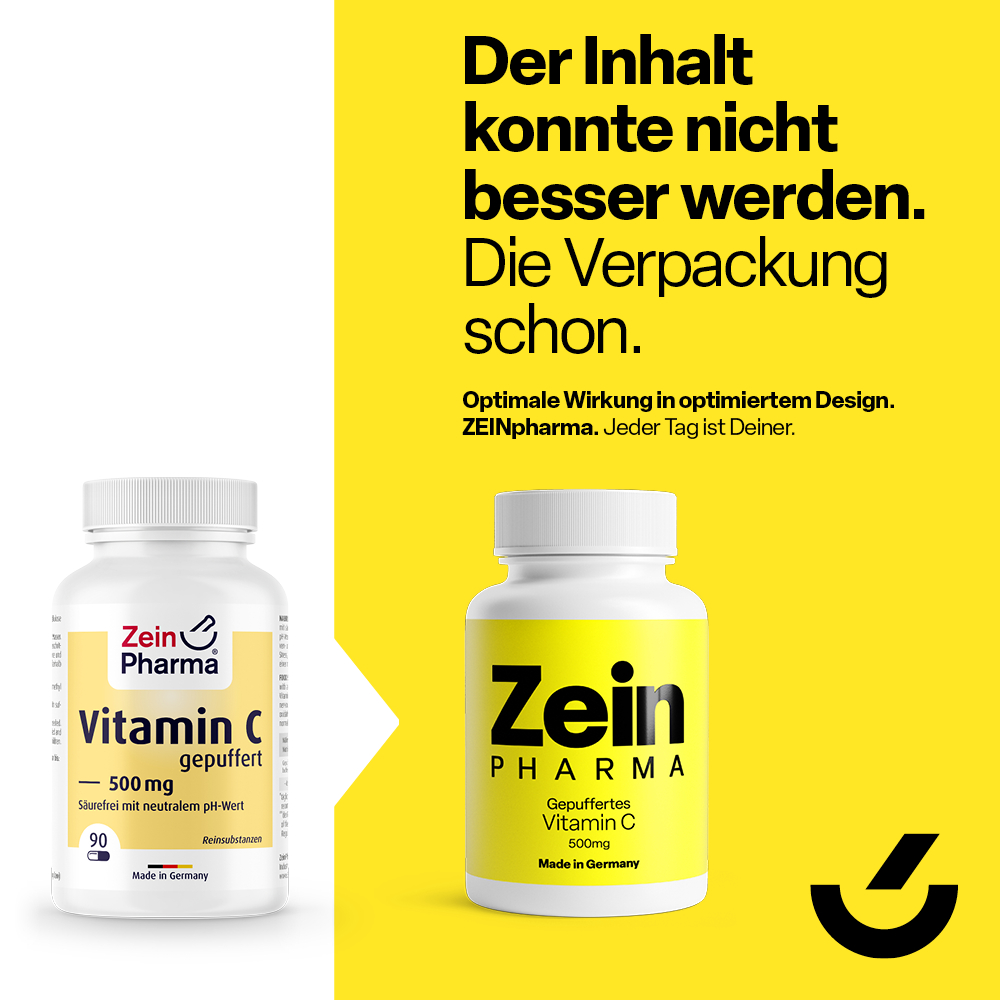 Zein PHARMA Gepuffertes Vitamin C 500mg 90 St Kapseln