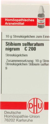 STIBIUM SULFURATUM NIGRUM C 200 Globuli 10 g Globuli