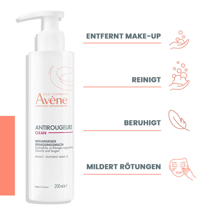Avène Antirougeurs CLEAN Beruhigende Reinigungsmilch - Jetzt 20% sparen 200 ml Milch