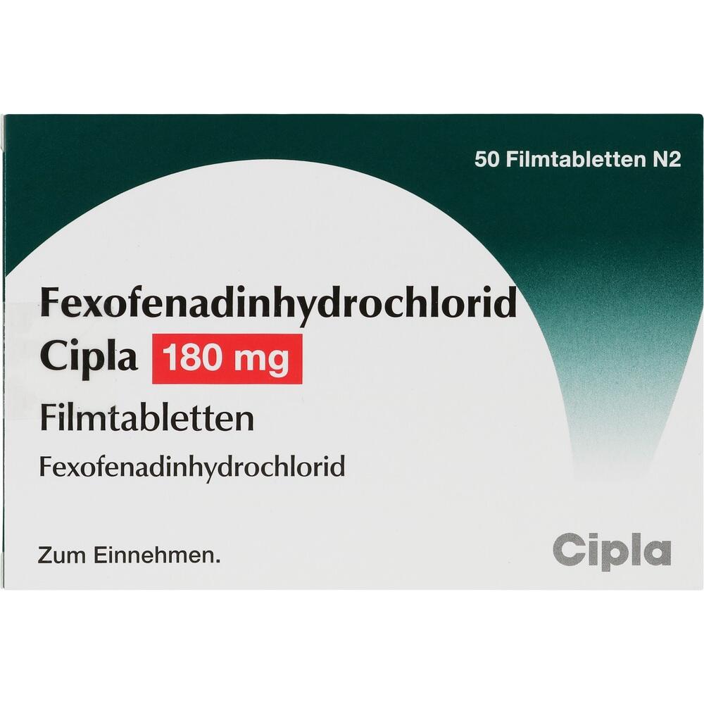 Fexofenadinhydrochlorid Cipla 180 mg 50 St Filmtabletten