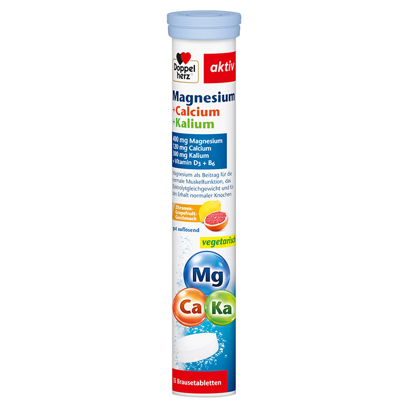 Doppelherz aktiv Magnesium + Calcium + Kalium 15 St Brausetabletten