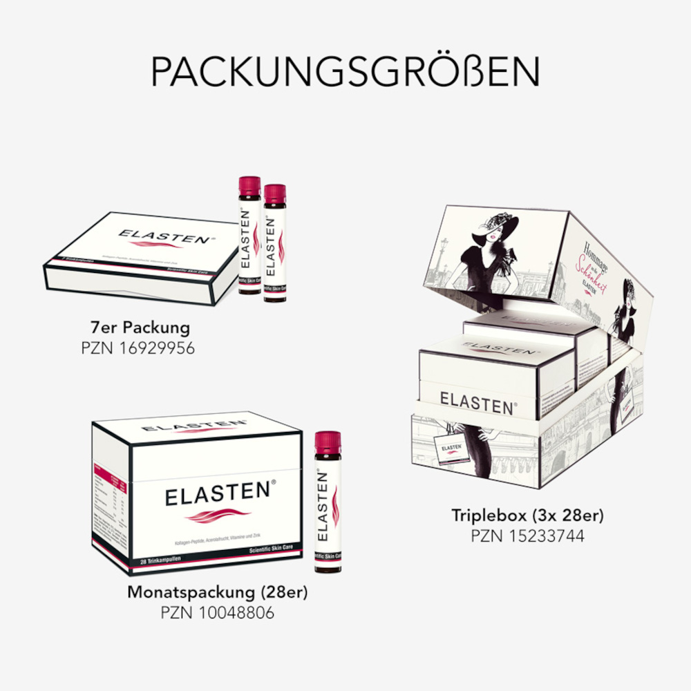 ELASTEN Trinkampullen mit Kollagen 3X28 St Trinkampullen