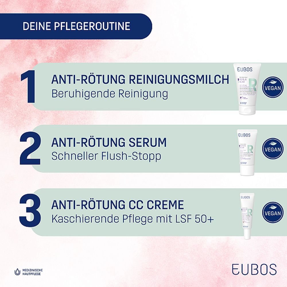 EUBOS KÜHL & KLAR Anti-Rötung CC Creme LSF50 30 ml Creme