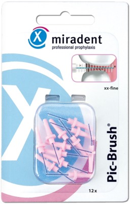 MIRADENT Pic-Brush xx-fine Ersatzbürsten pink 12 St
