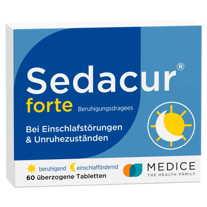 Sedacur forte bei Einschlafstörungen & Unruhezuständen 60 St Überzogene Tabletten