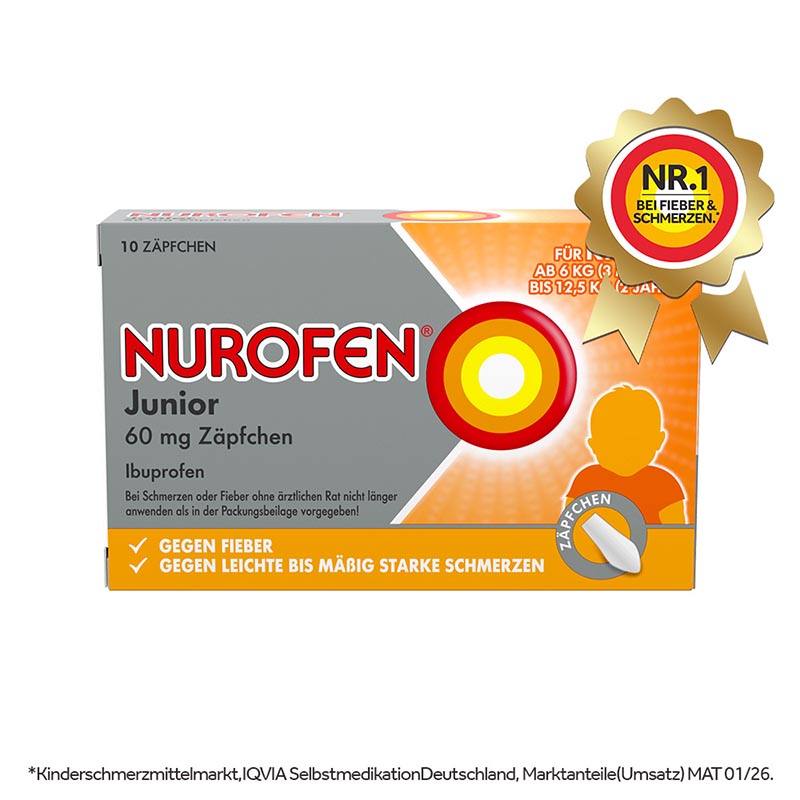NUROFEN Junior 60mg 10 St Suppositorien
