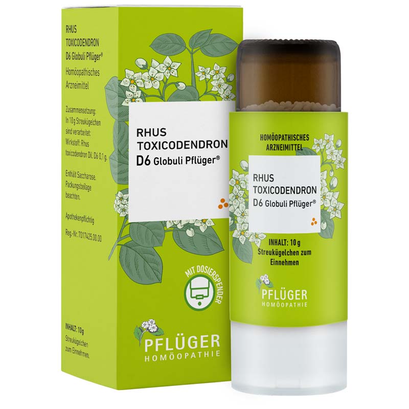 RHUS TOXICODENDRON D6 Globuli Pflüger 10 g Globuli