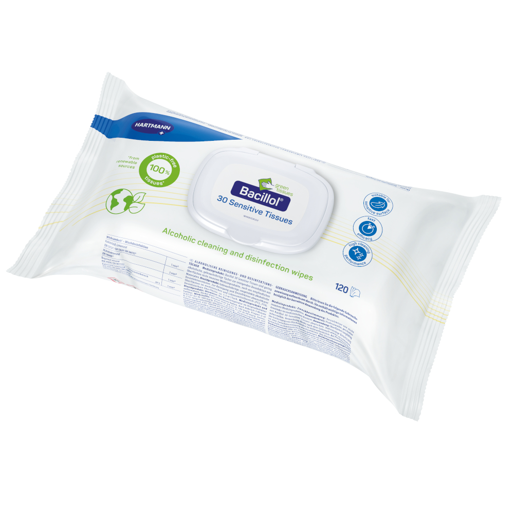 Bacillol 30 Sensitive Green Tissues 120 St Tücher