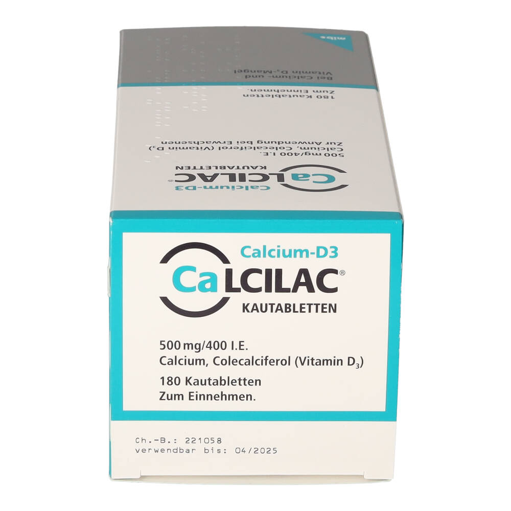 Calcilac 500mg/400 I.E. 180 St Kautabletten