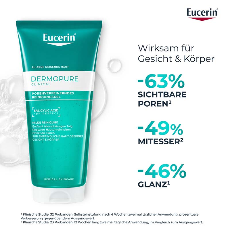Eucerin DERMOPURE CLINICAL PORENVERFEINERNDES REINIGUNGSGEL 200 ml Gel